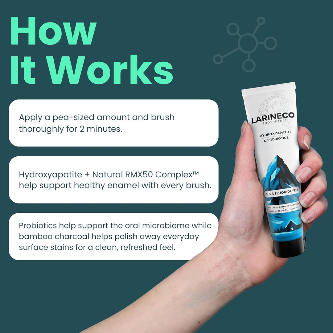 Larineco Nano Hydroxyapatite Pasta de dientes remineralizante sin S...