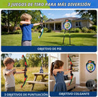 Bow y Arrow para Kids, LED Light Up Archery Set, Indoor Outdoor Sport Gifts para Boys Girls Ages 4-12