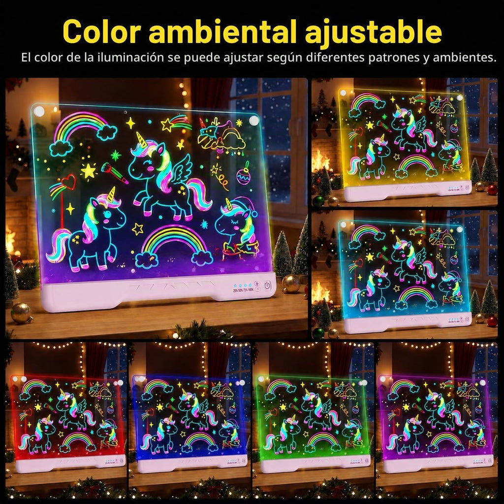 Tablero de dibujo LED de 17 pulgadas para niños, regalo de cumpleaños para