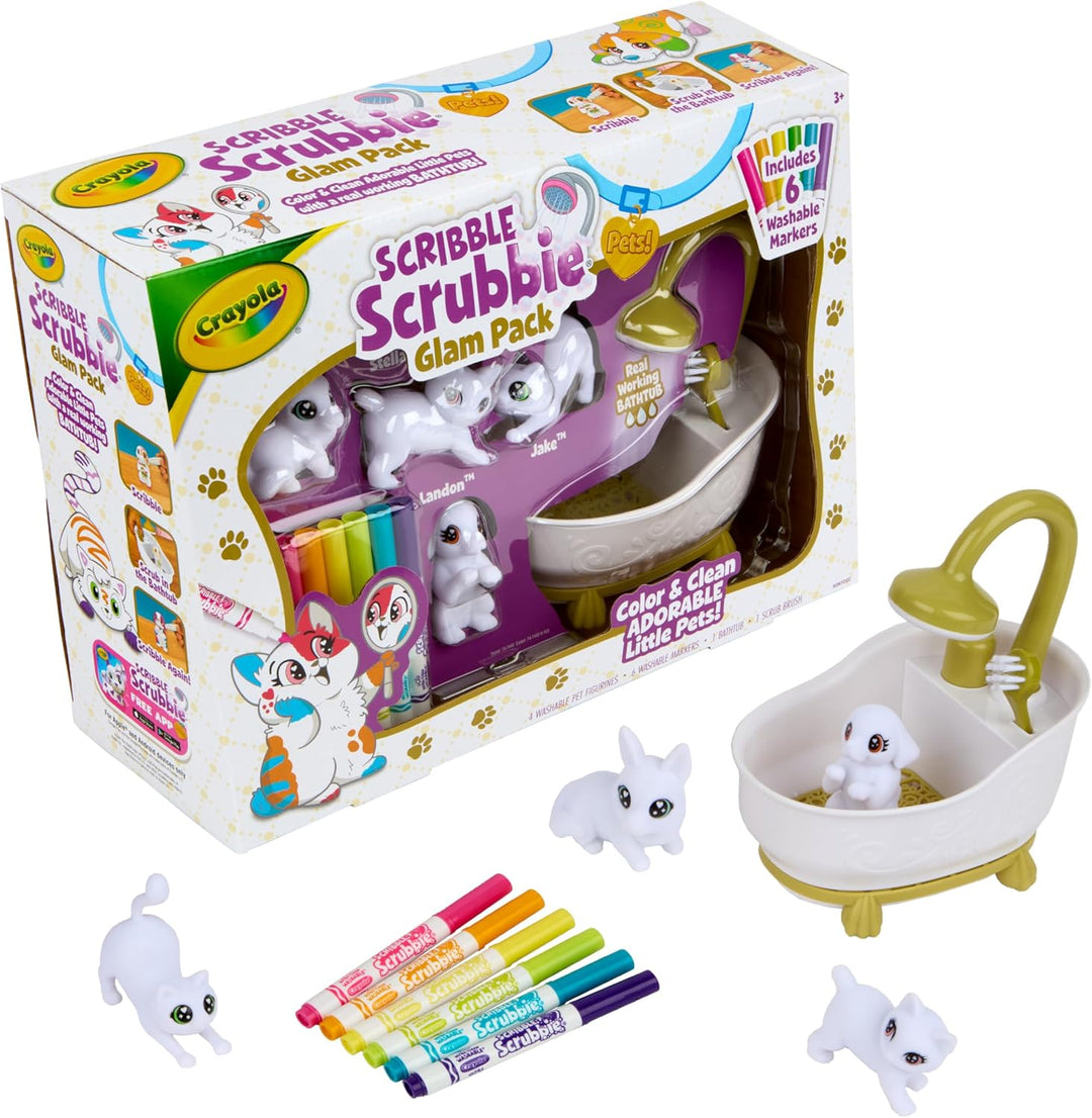 Crayola Scribble Scrubbie Baby Pets Nursery, juguetes de animales p...