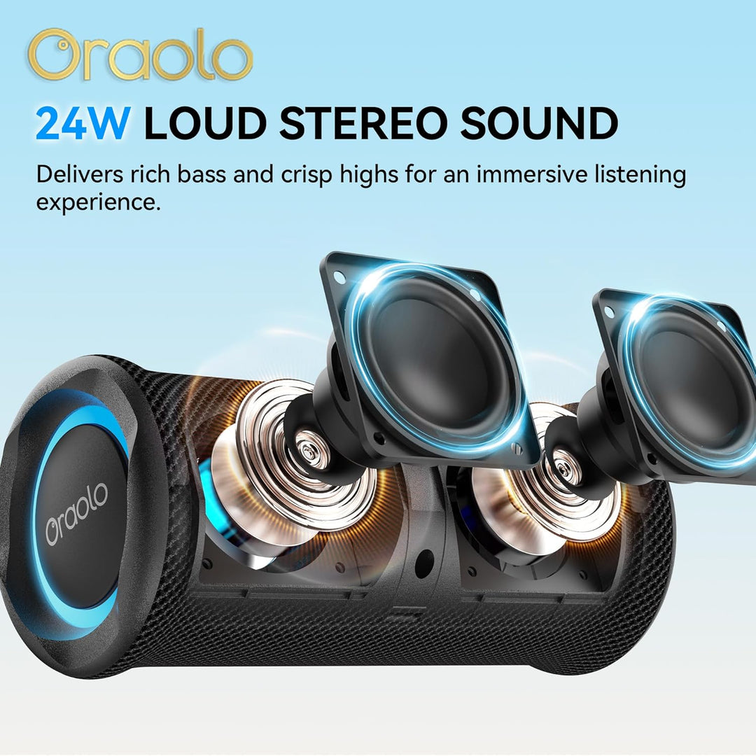Oraolo Altavoz Bluetooth portátil, altavoces inalámbricos con sonid...