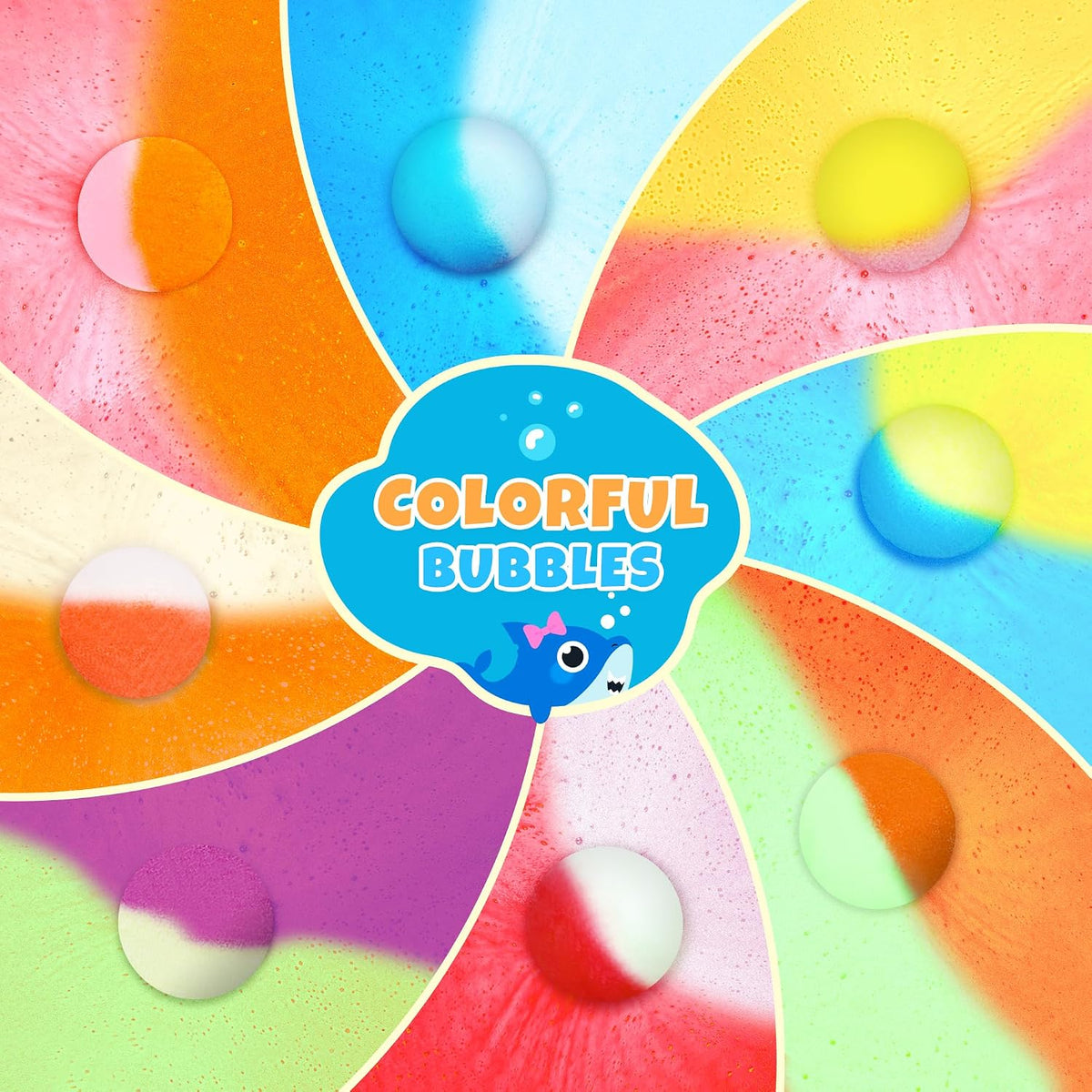 48 piezas de bombas de baño para niños con juguete en el interior, baño de burbujas orgánico y colorido para niños seguro, mejor set de regalo de bombas de baño para cumpleaños, fiesta, Pascua para