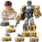 Transformar juguetes robot para niños 4-6, juguete de construcción de fácil, Rojo-negro