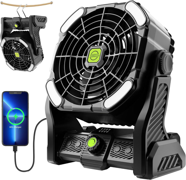 TDLOL - Tienda de campaña portátil recargable con ventilador con lu...