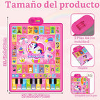 Juguetes para niñas de 1 año: 3 en 1 Alfabeto Animal Piano Music Play Mat
