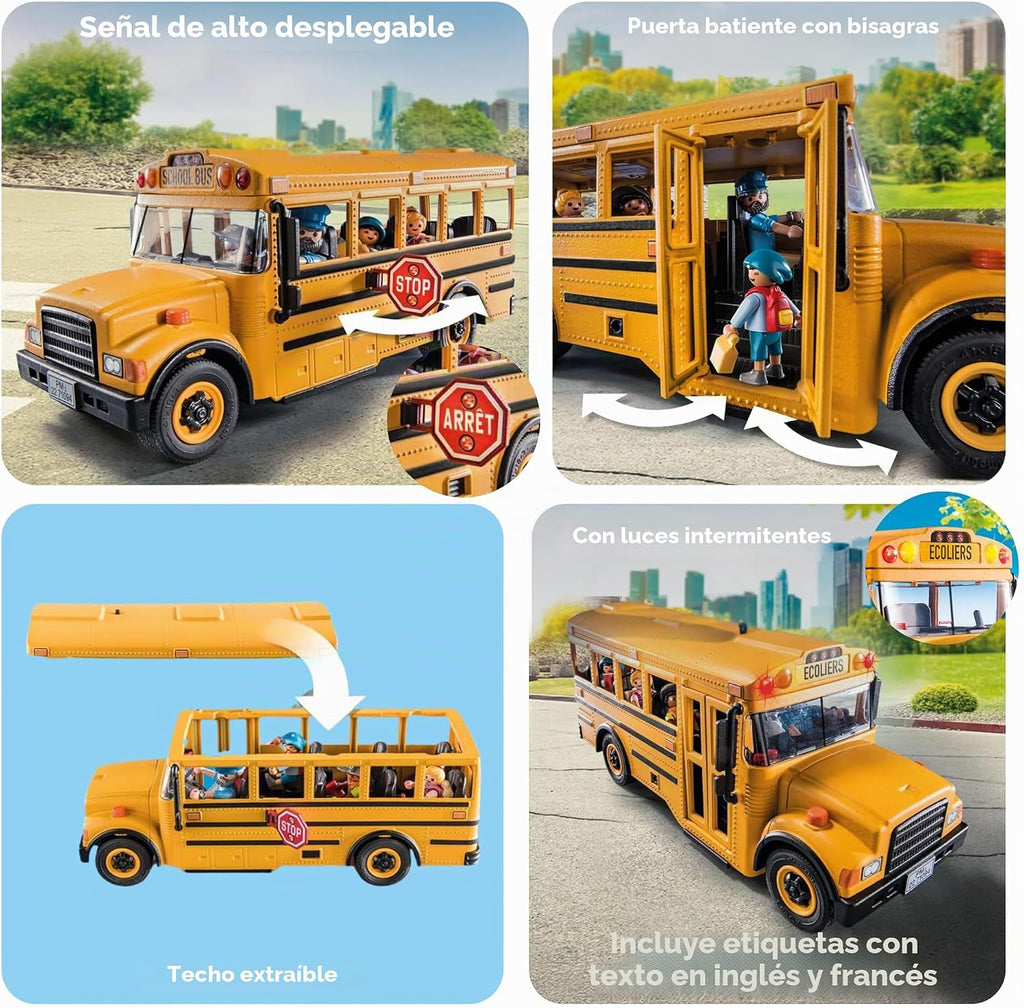 Playmobil Autobús escolar con accesorios y 4 figuras