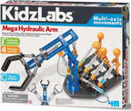 4M KidzLabs Mega brazo hidráulico - Kit STEM robótico alimentado por agua