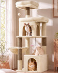 Globlazer Cat Tree Tower 2 Condo Kitten Scratching Post, F54, Beige
