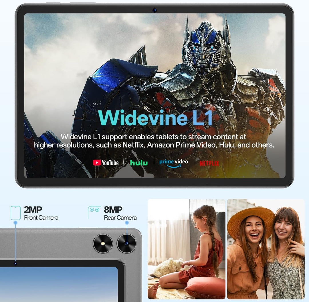 FIRYMID Tablet Android 16 de 10,1 pulgadas, 2 en 1 con teclado y ra...