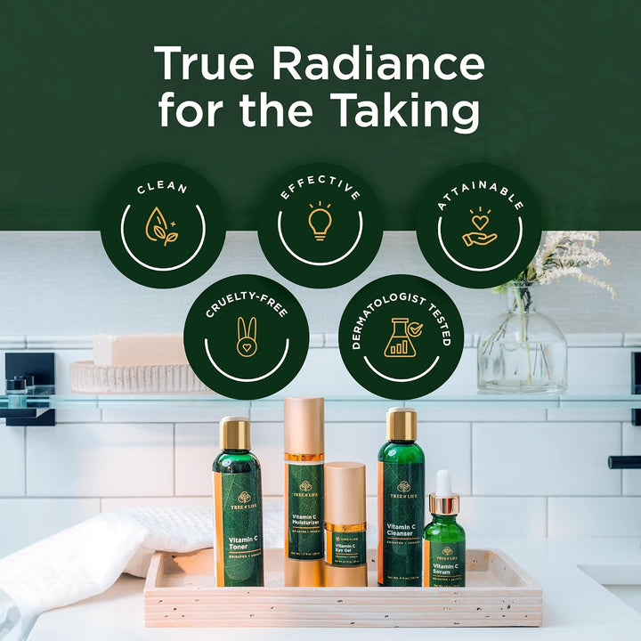 Tree of Life Beauty Ultimate Skin Care Set, iluminador, reafirmante...