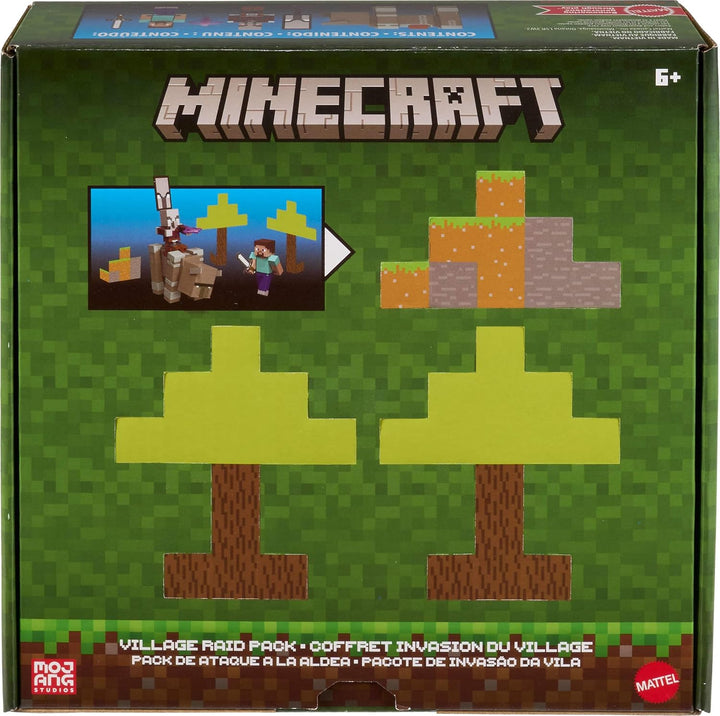 Mattel Minecraft Paquete de Asalto a la Aldea con 3 Figuras de Acci...