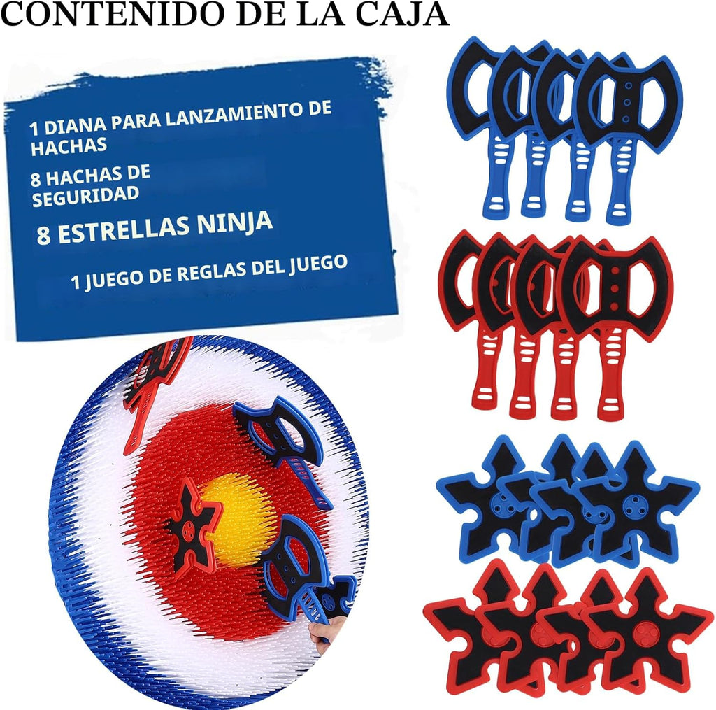 Juego de lanzamiento de hachas para patio trasero,16 estrellas de