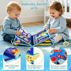 Winblo Tablero de actividades para niños pequeños, juguetes Montessori para niños pequeños, regalo de cumpleaños, libro educativo sensorial de aprendizaje ocupado para niños pequeños, actividades para