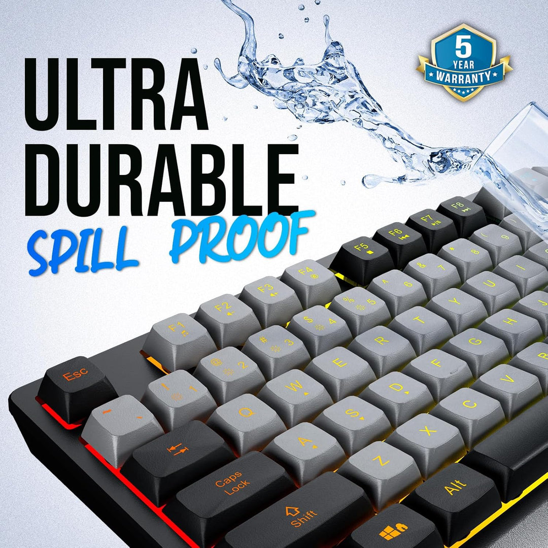 Teclado inalámbrico KLIM Chroma \u2013 RGB retroiluminado para jueg...