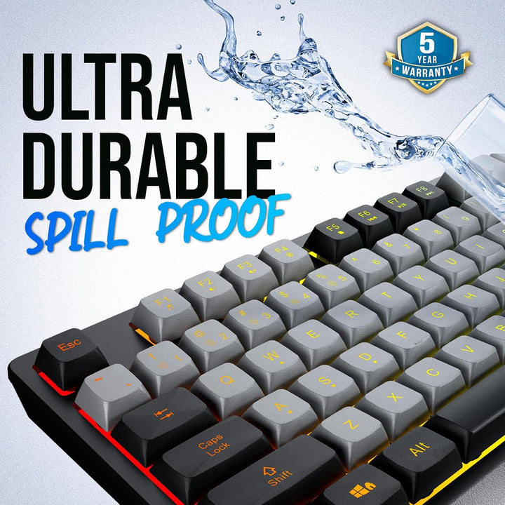 Teclado inalámbrico KLIM Chroma \u2013 RGB retroiluminado para jueg...