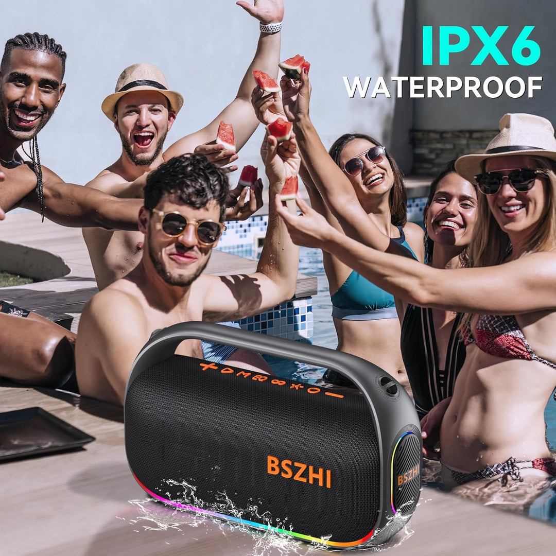 BSZHI Altavoz Bluetooth de 80 W (máximo de 120 W) Fuerte, Altavoces...