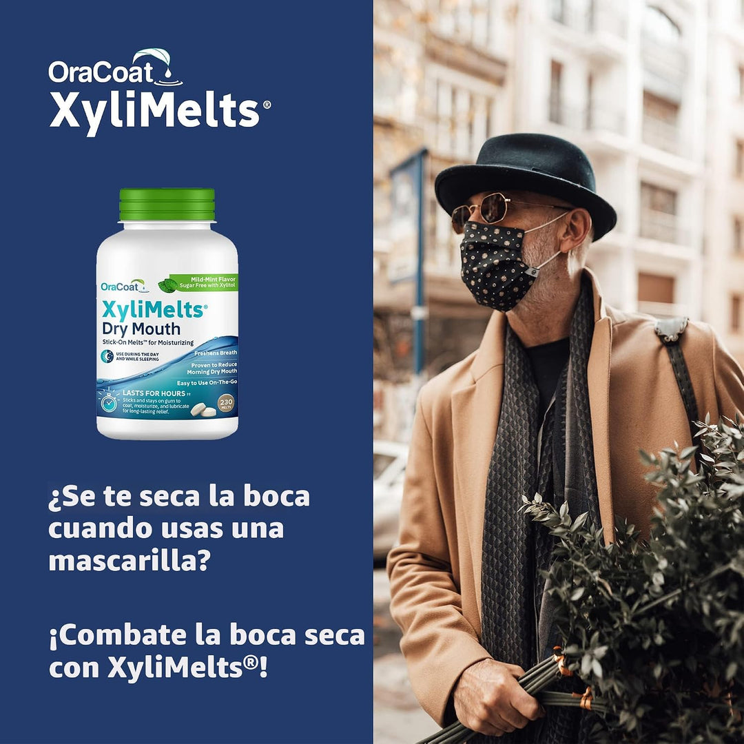Oracoat XyliMelts - Discos hidratantes para la boca seca, sin azúca...