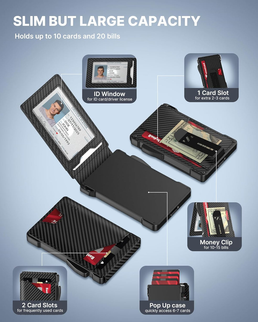 typecase Billetera táctica para hombres con tarjetero: estuche desp...