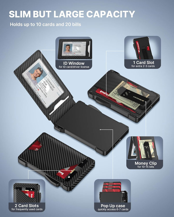 typecase Billetera táctica para hombres con tarjetero: estuche desp...