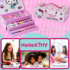 Hello Kitty Lápices de colores, suministros de arte, kit de dibujo para niños, suministros escolares, kit de pintura, lápices de dibujo para niñas, kit de arte, estuche de viaje con crayones para