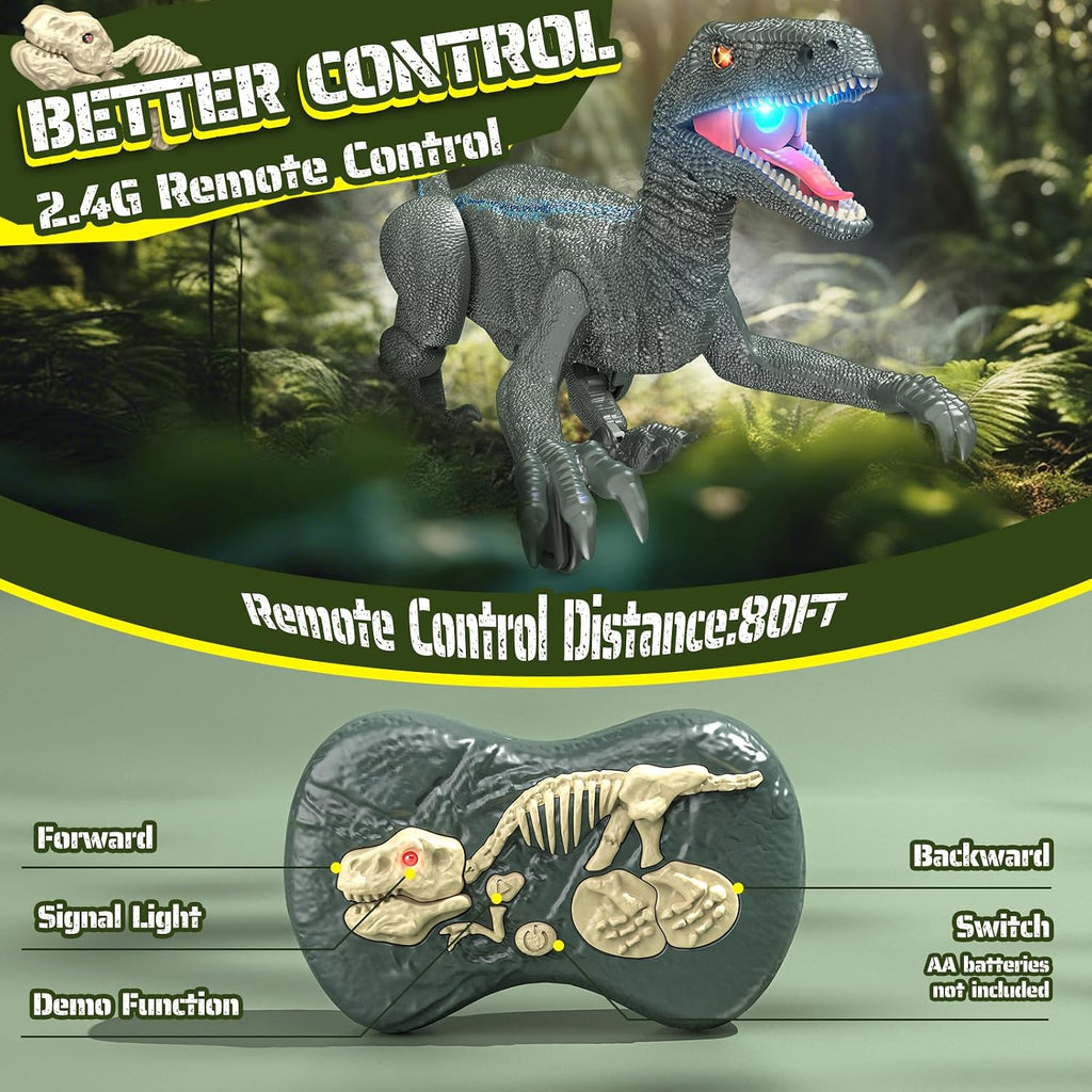 Realistic Remote Control Dinosaur Toys para Kids, 3 Sound Effects