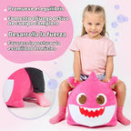 JITTERYGIT Bebé tiburón Saltarín - Muñeco de peluche musical para niños y niños pequeños - Mamá tiburón (Rosa)