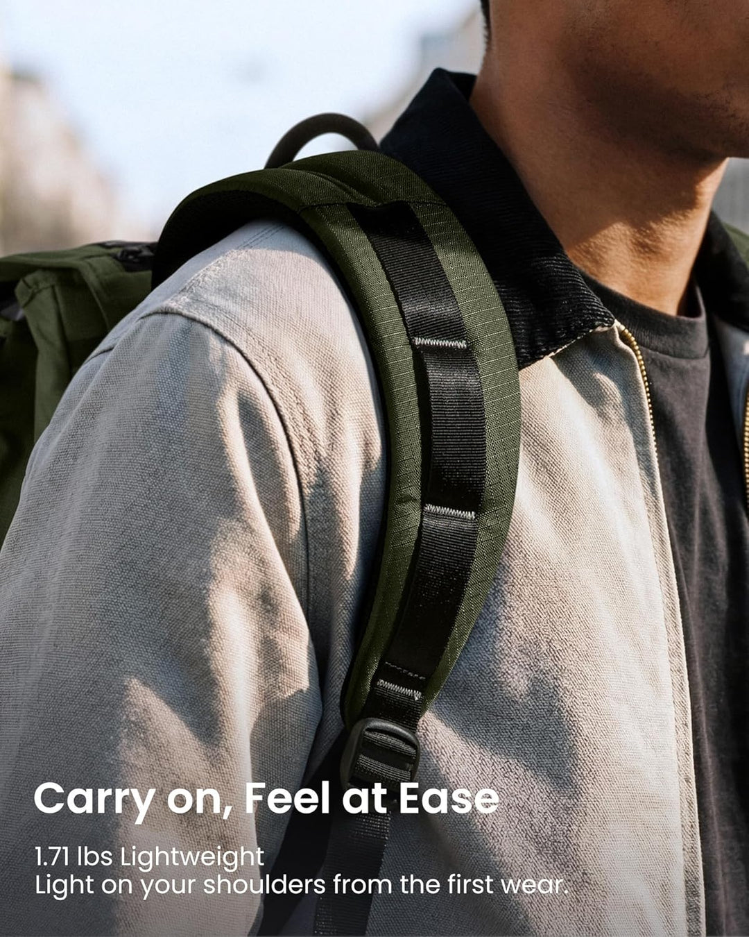 tomtoc Mochila para laptop con solapa, ligera, resistente al agua,...