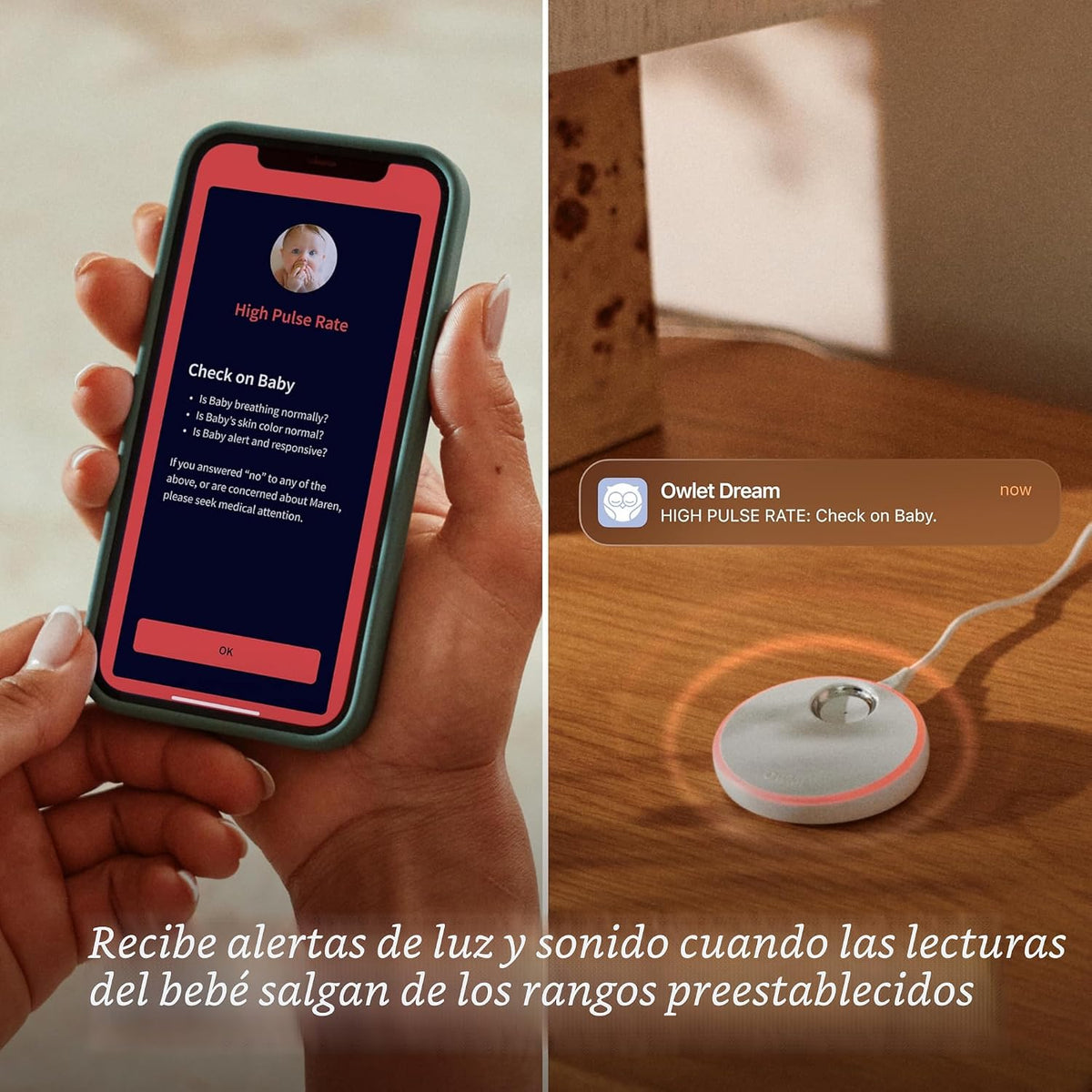 Owlet Dream Sock Monitor inteligente para bebés, mejor sueño para el bebé y para ti