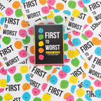 FIRST TO WORST Juego de fiesta + juego de cartas para adultos sobre cómo tus amigos y familiares clasifican las cosas | Divertido juego de mesa de clasificación y adivinanzas para amigos, noches de juego, fiestas e ideas de regalo divertidas