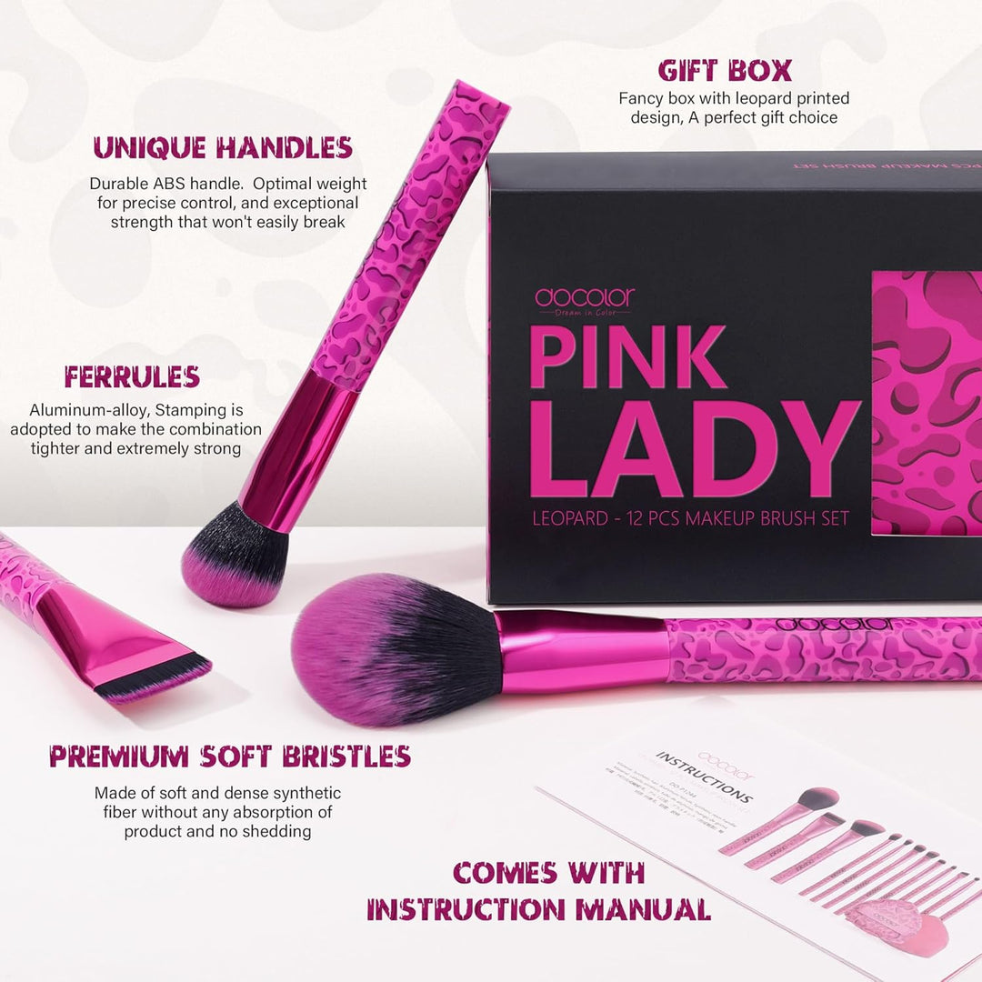 docolor Brochas de Maquillaje 12PCS Juego de Brochas de Maquillaje...