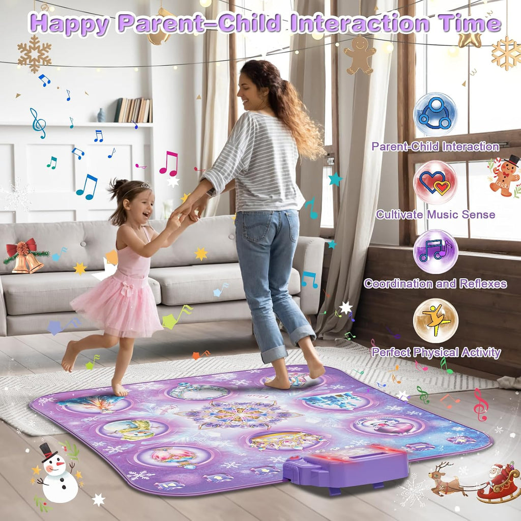 Tapete de baile para niñas de 3 a 12 años, tapete de baile de juguetes Frozen con Bluetooth