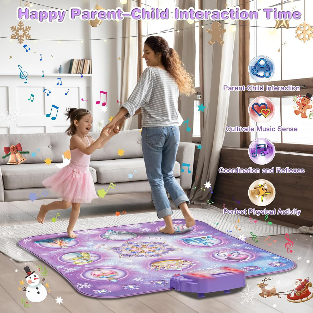 Tapete de baile para niñas de 3 a 12 años, tapete de baile de juguetes Frozen con Bluetooth
