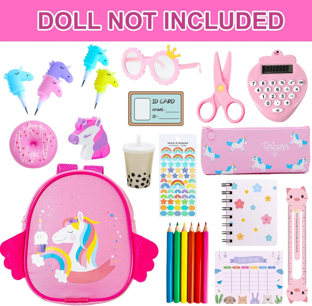 Ropa y Accesorios de Muñeca BDDOLL y Artículos Escolares Set de Jue...