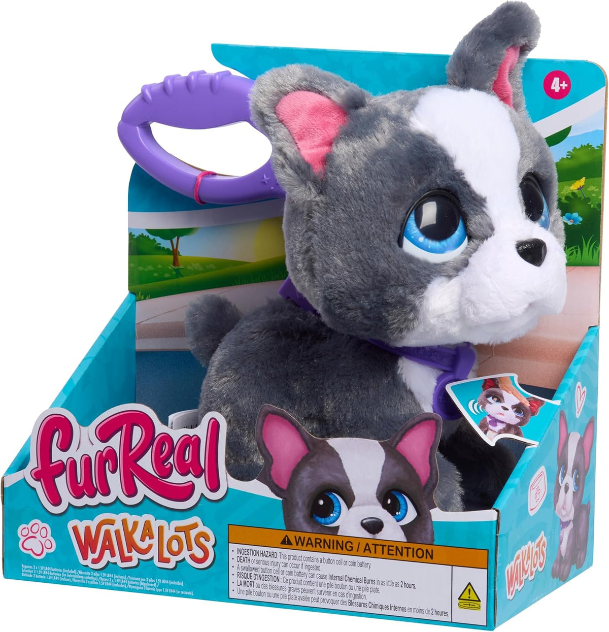 FurReal Walk-A-Lots Bulldog Francés Interactivo Juguete Perro