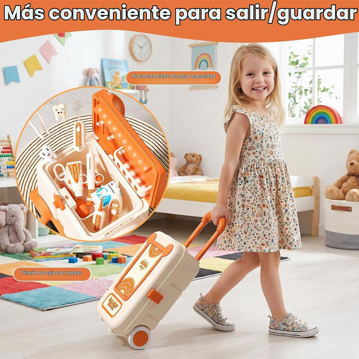 Set de Médico para Niños Pequeños Juguete de Simulación 44 Pzs Juguete STEM para Niños y Niñas Regalo