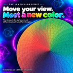 Rompecabezas redondos de 500 piezas - CMY Cubes - paleta arco iris - rompecabezas de rueda de colores que cambia - juego intelectual difícil y desafiante para adultos y adolescentes - ¡rompecabezas