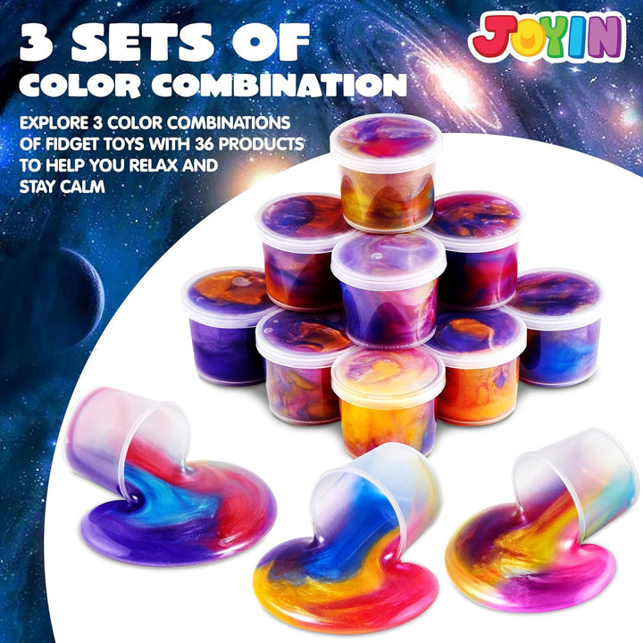JOYIN Slime - Recuerdos de fiesta, paquete de 36 vasos de slime gal...