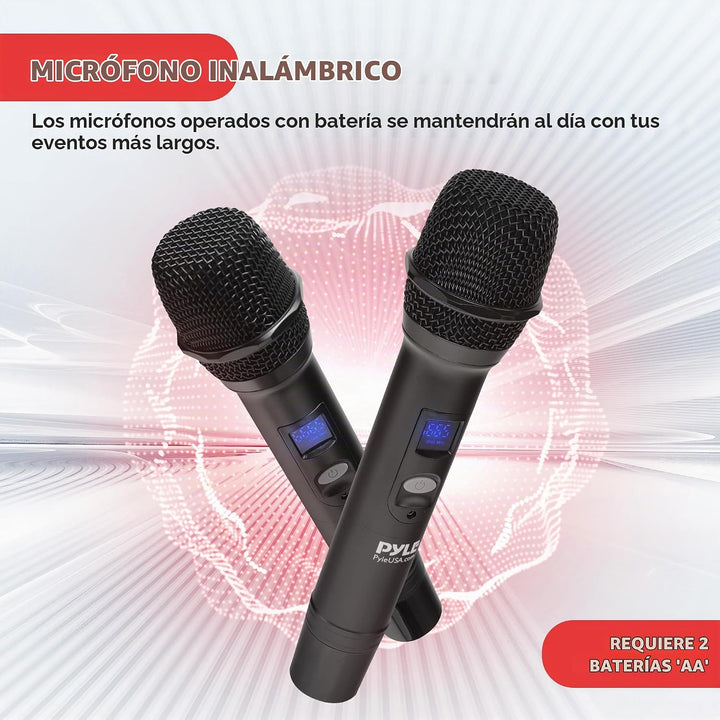 Sistema de micrófono inalámbrico digital Pyle con Bluetooth - Inclu...