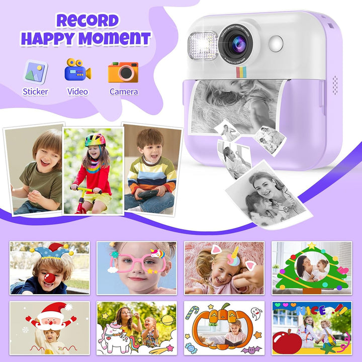 BOFIDAR Cámara de impresión instantánea para niños, cámara digital...