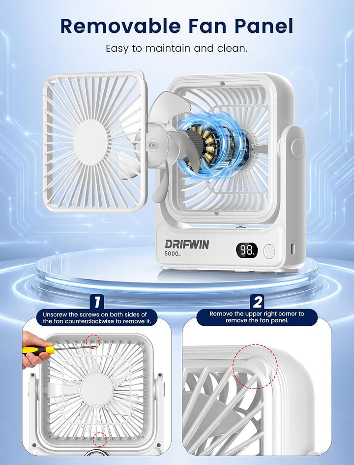 DRIFWIN Ventilador magnético aprobado por crucero, ventilador de vi...