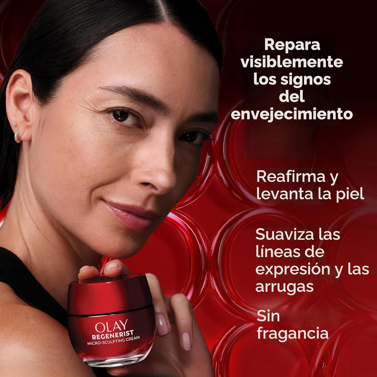 Crema facial hidratante Olay Regenerist Micro-Sculpting, paquete de...