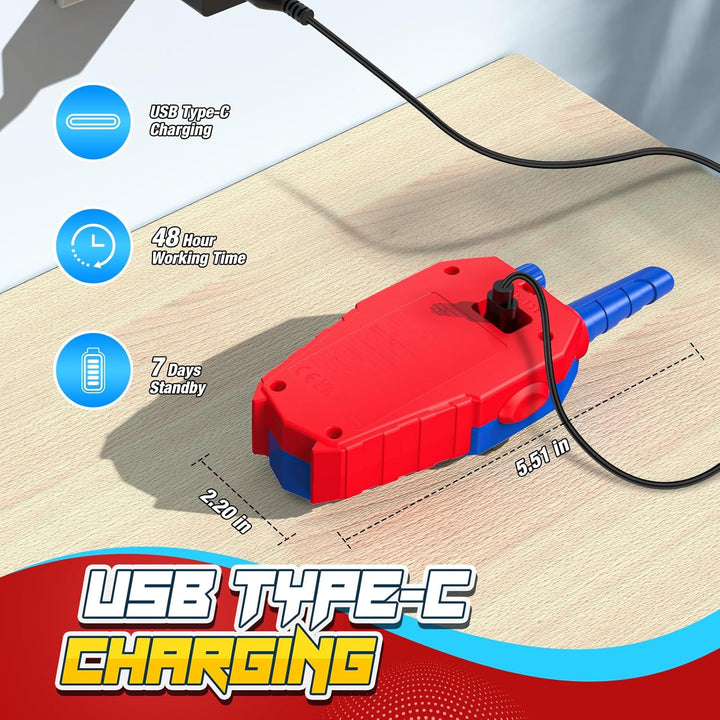 Walkie Talkies recargables para niños: paquete de 3 juguetes Walkie...