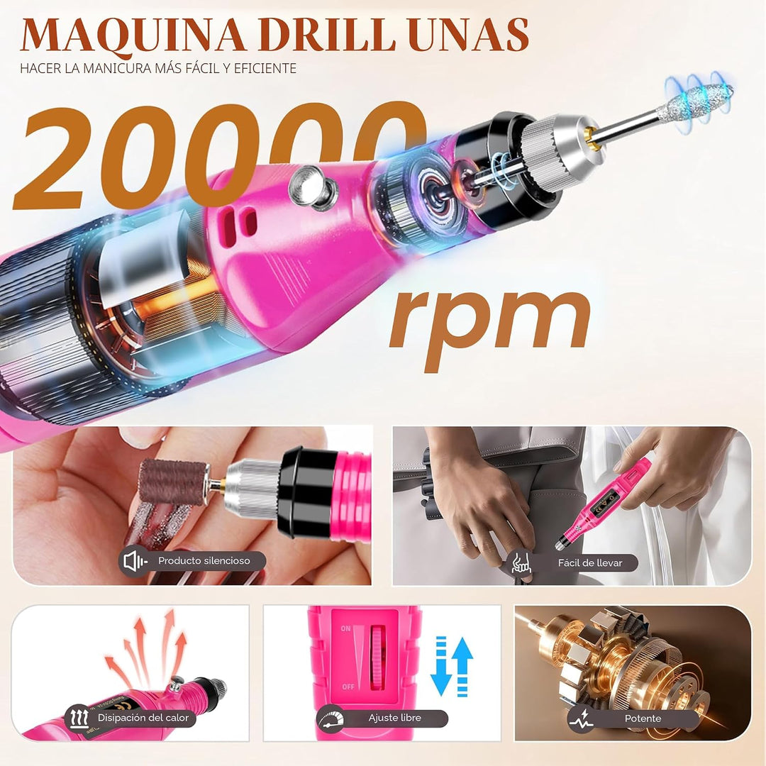 Kit de esmalte de uñas con luz UV, kit de iniciación de esmalte de...