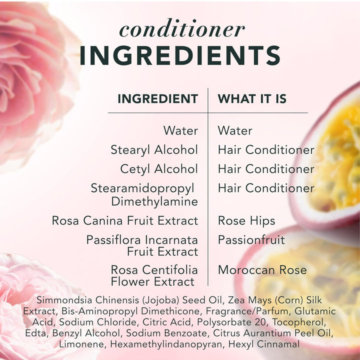 Herbal Essences Juego de champú y acondicionador, rosa mosqueta + m...
