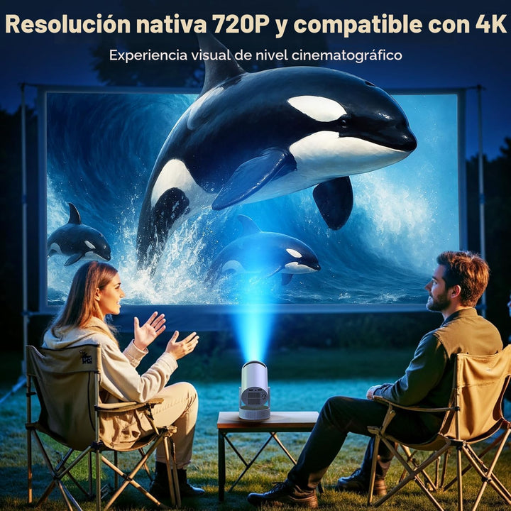 Mini proyector, proyector con Wifi y Bluetooth batería incorporada,...