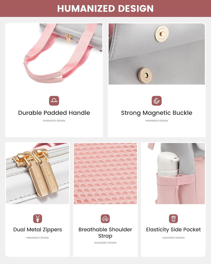 LOVEVOOK Mochila para laptop para mujer, mochila de trabajo convert...
