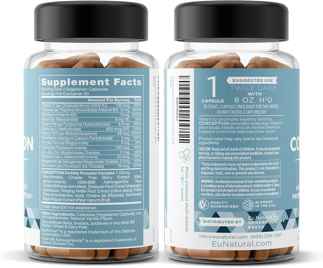 Vitaminas de fertilidad prenatales, regulan tu ciclo, balance de ho...