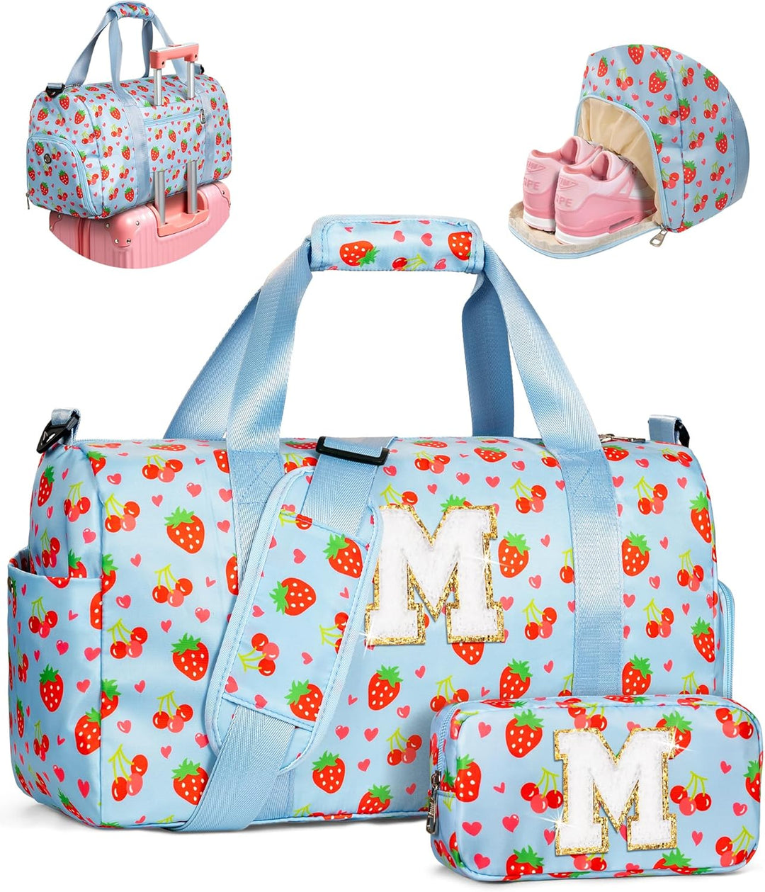 Elilier Regalos para niñas, bolsa de lona inicial para niños, linda...