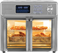 Kalorik MAXX - Horno freidora de aire, 26 cuartos de galón, tostador de encimera 10 en 1 y freidora de aire combo - Freír, hornear, asar, asador giratorio, y más, grandes puertas francesas de vidrio y