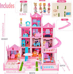 Casa de muñecas Dream para niñas de 3 a 16 años con luces, alfombrilla